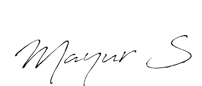 Use a signature maker to create a handwritten signature online. With this signature software, you can design (Antro_Vectra) your own signature for name Mayur S. Mayur S signature style 6 images and pictures png