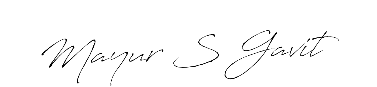 Make a beautiful signature design for name Mayur S Gavit. With this signature (Antro_Vectra) style, you can create a handwritten signature for free. Mayur S Gavit signature style 6 images and pictures png