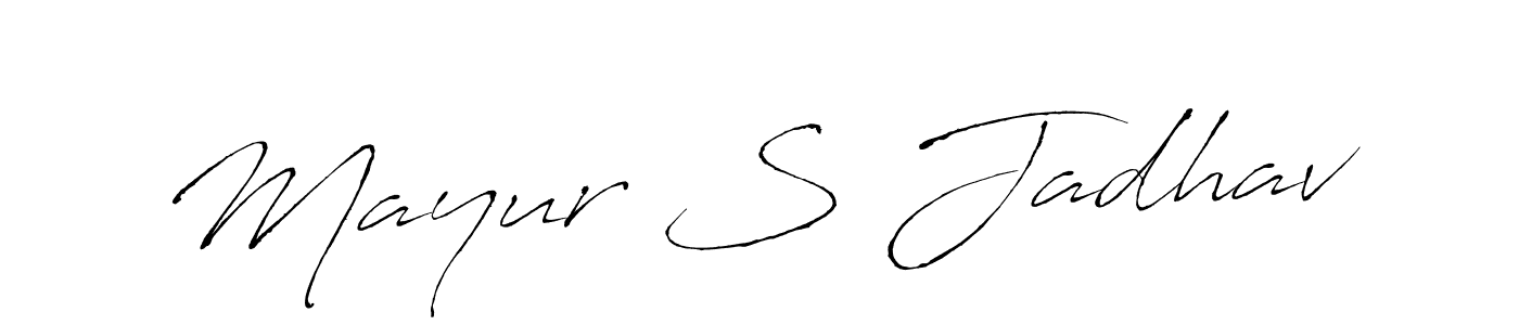 Mayur S Jadhav stylish signature style. Best Handwritten Sign (Antro_Vectra) for my name. Handwritten Signature Collection Ideas for my name Mayur S Jadhav. Mayur S Jadhav signature style 6 images and pictures png