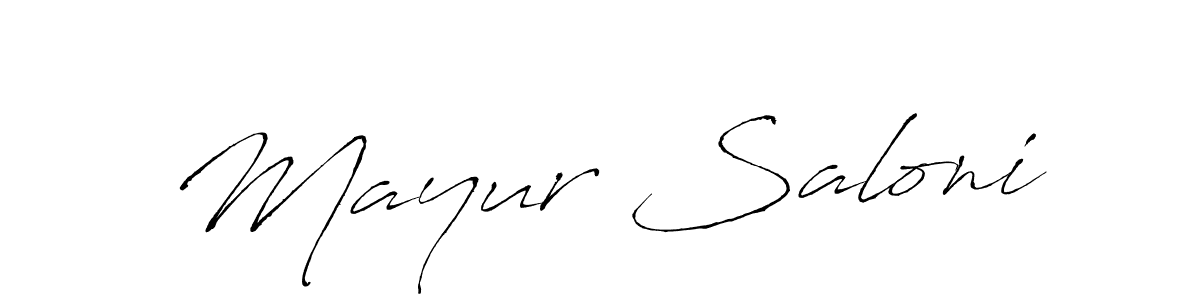 How to make Mayur Saloni signature? Antro_Vectra is a professional autograph style. Create handwritten signature for Mayur Saloni name. Mayur Saloni signature style 6 images and pictures png