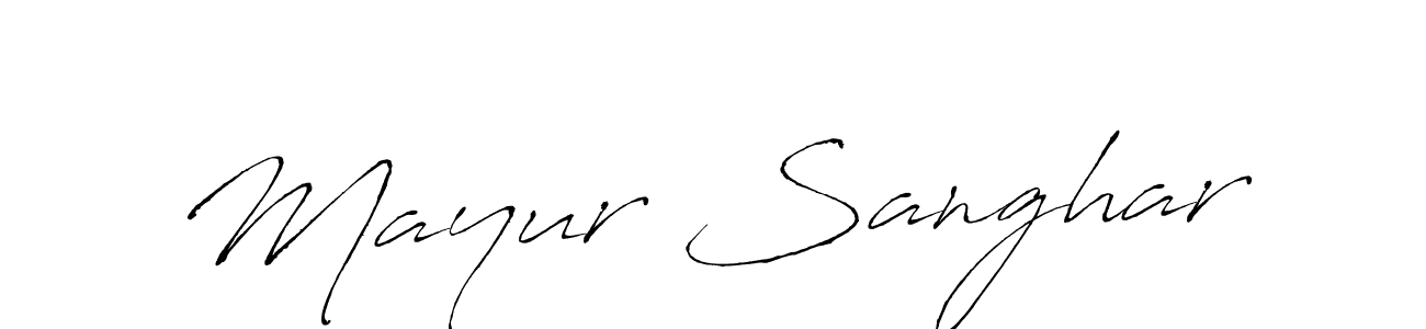 Design your own signature with our free online signature maker. With this signature software, you can create a handwritten (Antro_Vectra) signature for name Mayur Sanghar. Mayur Sanghar signature style 6 images and pictures png