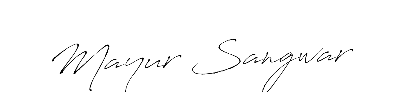 How to make Mayur Sangwar name signature. Use Antro_Vectra style for creating short signs online. This is the latest handwritten sign. Mayur Sangwar signature style 6 images and pictures png