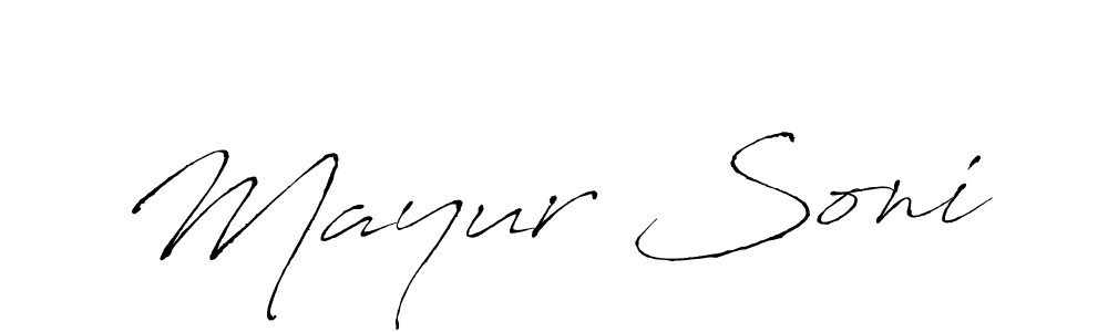 Use a signature maker to create a handwritten signature online. With this signature software, you can design (Antro_Vectra) your own signature for name Mayur Soni. Mayur Soni signature style 6 images and pictures png