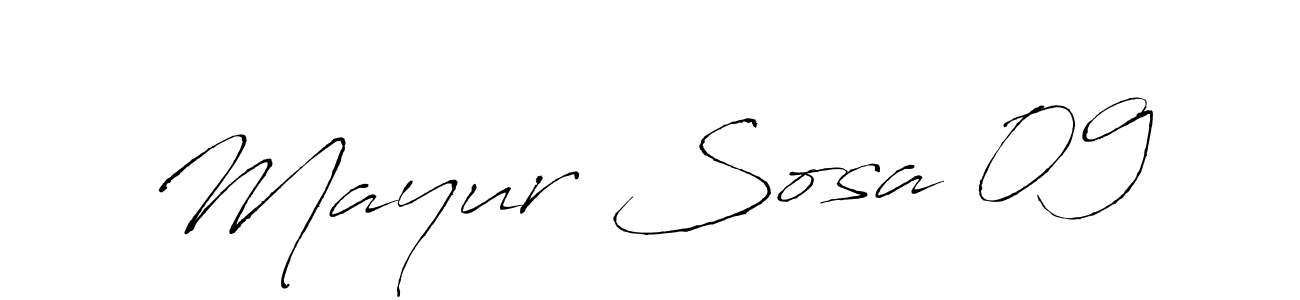 How to make Mayur Sosa 09 signature? Antro_Vectra is a professional autograph style. Create handwritten signature for Mayur Sosa 09 name. Mayur Sosa 09 signature style 6 images and pictures png