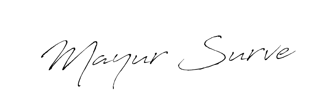 Make a beautiful signature design for name Mayur Surve. With this signature (Antro_Vectra) style, you can create a handwritten signature for free. Mayur Surve signature style 6 images and pictures png