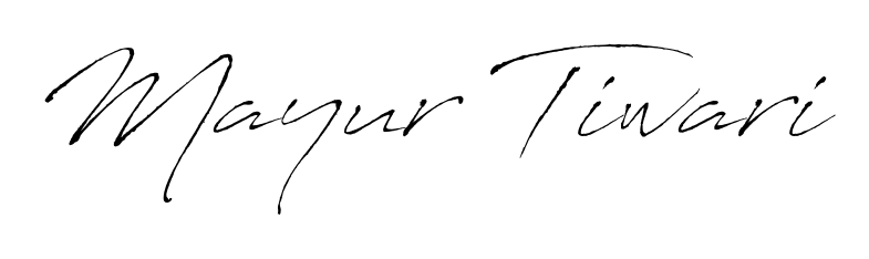 Transform the name Mayur Tiwari into a signature masterpiece using Antro_Vectra font. Ideal for photographers, artists, and creators looking for watermarks. Mayur Tiwari signature style 6 images and pictures png