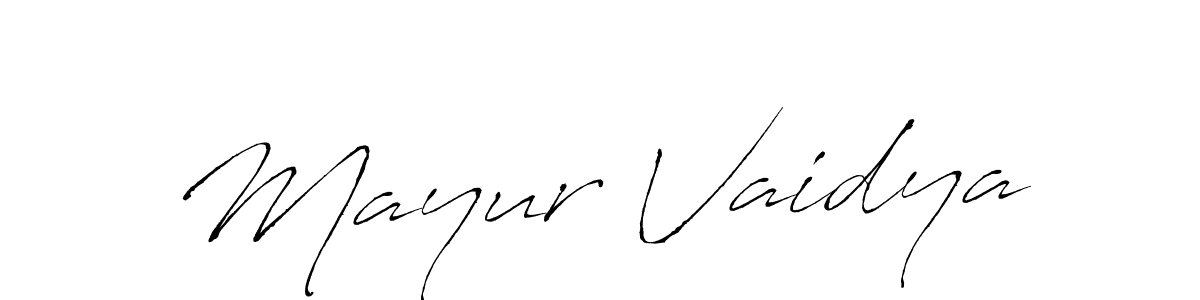 Use a signature maker to create a handwritten signature online. With this signature software, you can design (Antro_Vectra) your own signature for name Mayur Vaidya. Mayur Vaidya signature style 6 images and pictures png