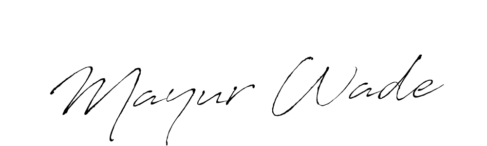 Also we have Mayur Wade name is the best signature style. Create professional handwritten signature collection using Antro_Vectra autograph style. Mayur Wade signature style 6 images and pictures png