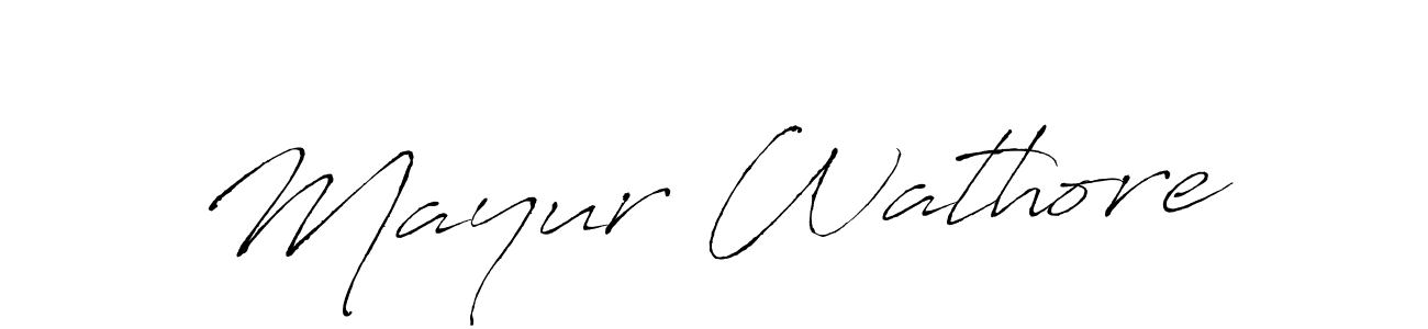 Design your own signature with our free online signature maker. With this signature software, you can create a handwritten (Antro_Vectra) signature for name Mayur Wathore. Mayur Wathore signature style 6 images and pictures png