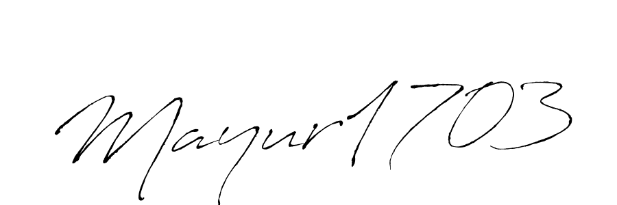 Create a beautiful signature design for name Mayur1703. With this signature (Antro_Vectra) fonts, you can make a handwritten signature for free. Mayur1703 signature style 6 images and pictures png