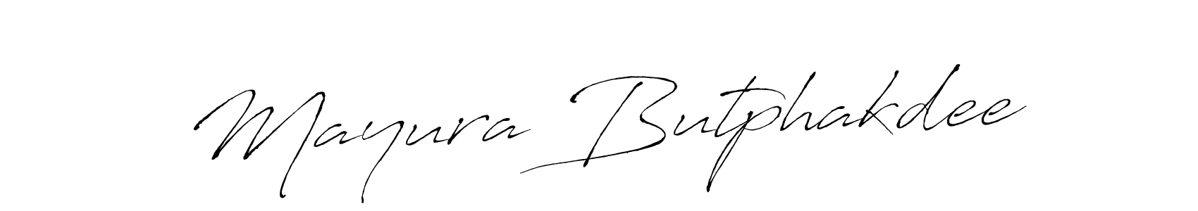 Mayura Butphakdee stylish signature style. Best Handwritten Sign (Antro_Vectra) for my name. Handwritten Signature Collection Ideas for my name Mayura Butphakdee. Mayura Butphakdee signature style 6 images and pictures png