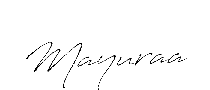 Create a beautiful signature design for name Mayuraa. With this signature (Antro_Vectra) fonts, you can make a handwritten signature for free. Mayuraa signature style 6 images and pictures png