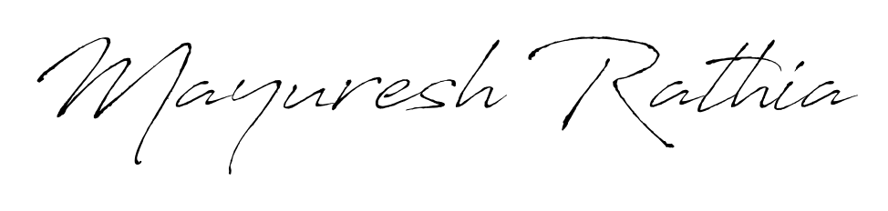 Master the art of signing with Mayuresh Rathia written in fluent Antro_Vectra script. A great template to practice and refine your handwriting. Mayuresh Rathia signature style 6 images and pictures png