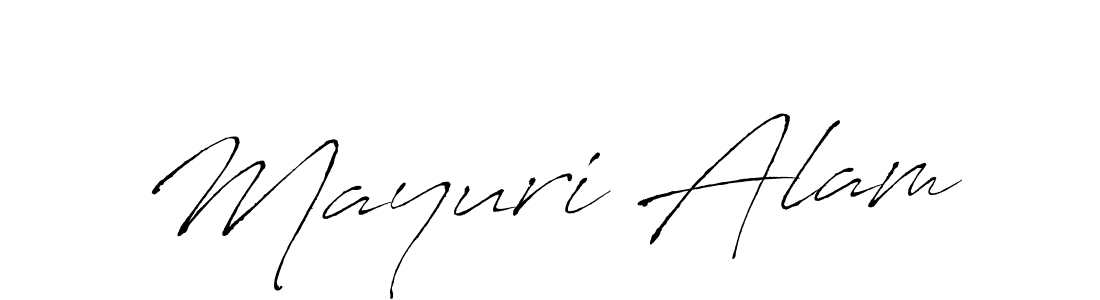 Antro_Vectra is a professional signature style that is perfect for those who want to add a touch of class to their signature. It is also a great choice for those who want to make their signature more unique. Get Mayuri Alam name to fancy signature for free. Mayuri Alam signature style 6 images and pictures png