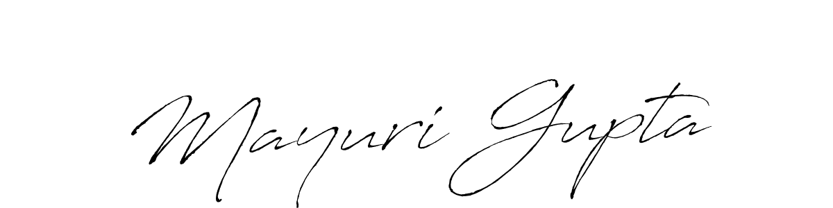 Design your own signature with our free online signature maker. With this signature software, you can create a handwritten (Antro_Vectra) signature for name Mayuri Gupta. Mayuri Gupta signature style 6 images and pictures png