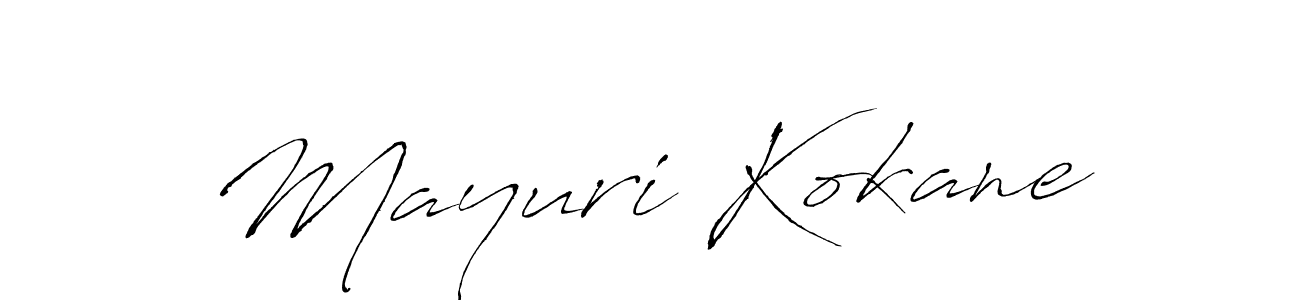 Mayuri Kokane stylish signature style. Best Handwritten Sign (Antro_Vectra) for my name. Handwritten Signature Collection Ideas for my name Mayuri Kokane. Mayuri Kokane signature style 6 images and pictures png