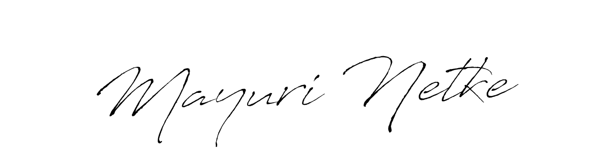 Make a beautiful signature design for name Mayuri Netke. With this signature (Antro_Vectra) style, you can create a handwritten signature for free. Mayuri Netke signature style 6 images and pictures png