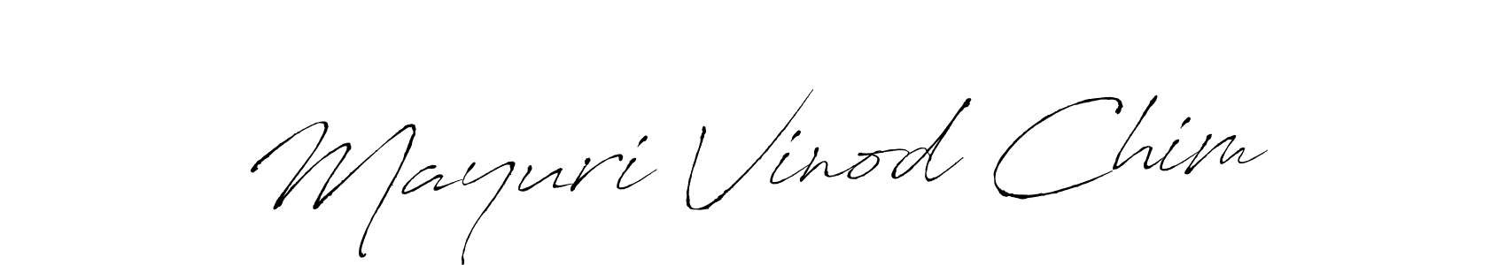 Mayuri Vinod Chim stylish signature style. Best Handwritten Sign (Antro_Vectra) for my name. Handwritten Signature Collection Ideas for my name Mayuri Vinod Chim. Mayuri Vinod Chim signature style 6 images and pictures png