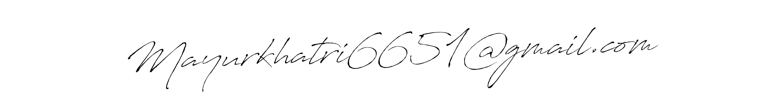 How to make Mayurkhatri6651@gmail.com name signature. Use Antro_Vectra style for creating short signs online. This is the latest handwritten sign. Mayurkhatri6651@gmail.com signature style 6 images and pictures png