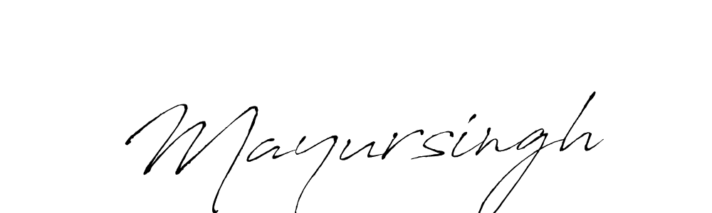 You should practise on your own different ways (Antro_Vectra) to write your name (Mayursingh) in signature. don't let someone else do it for you. Mayursingh signature style 6 images and pictures png