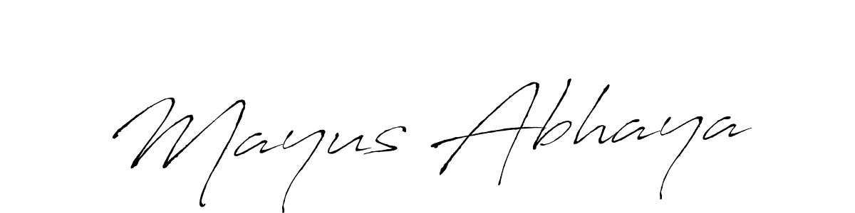Create a beautiful signature design for name Mayus Abhaya. With this signature (Antro_Vectra) fonts, you can make a handwritten signature for free. Mayus Abhaya signature style 6 images and pictures png