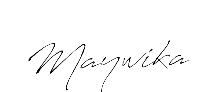 Use a signature maker to create a handwritten signature online. With this signature software, you can design (Antro_Vectra) your own signature for name Maywika. Maywika signature style 6 images and pictures png