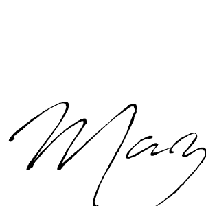 Use a signature maker to create a handwritten signature online. With this signature software, you can design (Antro_Vectra) your own signature for name Maz. Maz signature style 6 images and pictures png