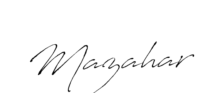 How to make Mazahar signature? Antro_Vectra is a professional autograph style. Create handwritten signature for Mazahar name. Mazahar signature style 6 images and pictures png