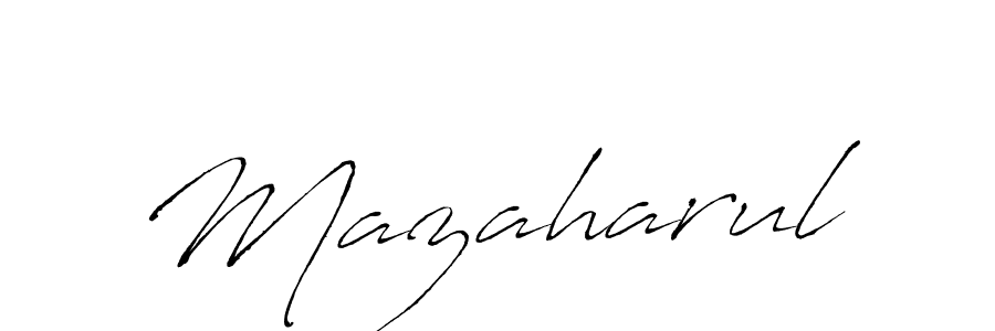 Design your own signature with our free online signature maker. With this signature software, you can create a handwritten (Antro_Vectra) signature for name Mazaharul. Mazaharul signature style 6 images and pictures png