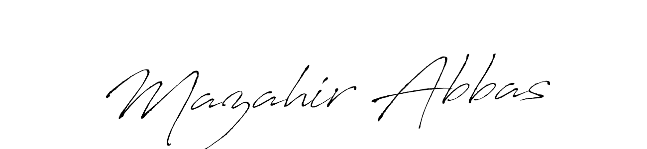 Also we have Mazahir Abbas name is the best signature style. Create professional handwritten signature collection using Antro_Vectra autograph style. Mazahir Abbas signature style 6 images and pictures png