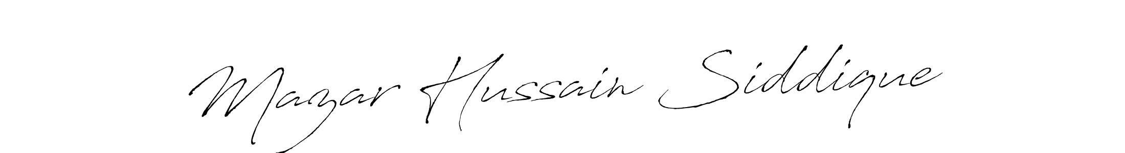 Make a beautiful signature design for name Mazar Hussain Siddique. With this signature (Antro_Vectra) style, you can create a handwritten signature for free. Mazar Hussain Siddique signature style 6 images and pictures png