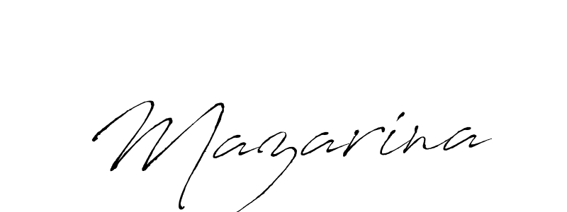 Design your own signature with our free online signature maker. With this signature software, you can create a handwritten (Antro_Vectra) signature for name Mazarina. Mazarina signature style 6 images and pictures png