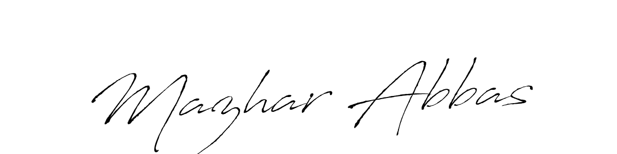 How to make Mazhar Abbas name signature. Use Antro_Vectra style for creating short signs online. This is the latest handwritten sign. Mazhar Abbas signature style 6 images and pictures png