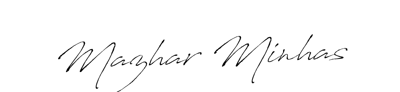 How to make Mazhar Minhas signature? Antro_Vectra is a professional autograph style. Create handwritten signature for Mazhar Minhas name. Mazhar Minhas signature style 6 images and pictures png