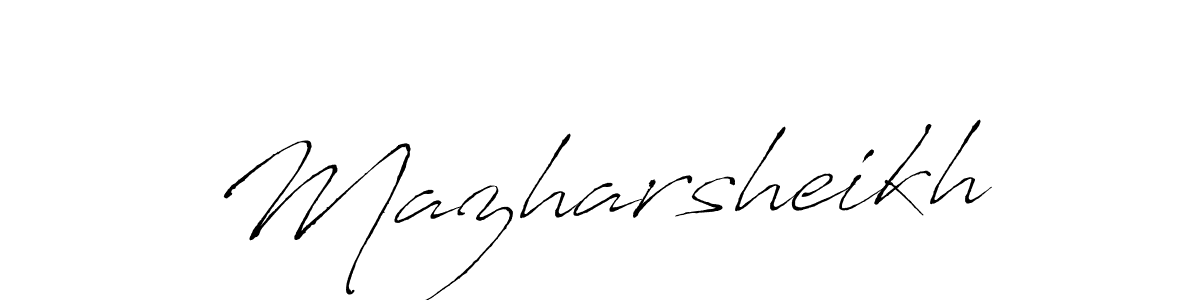 You can use this online signature creator to create a handwritten signature for the name Mazharsheikh. This is the best online autograph maker. Mazharsheikh signature style 6 images and pictures png