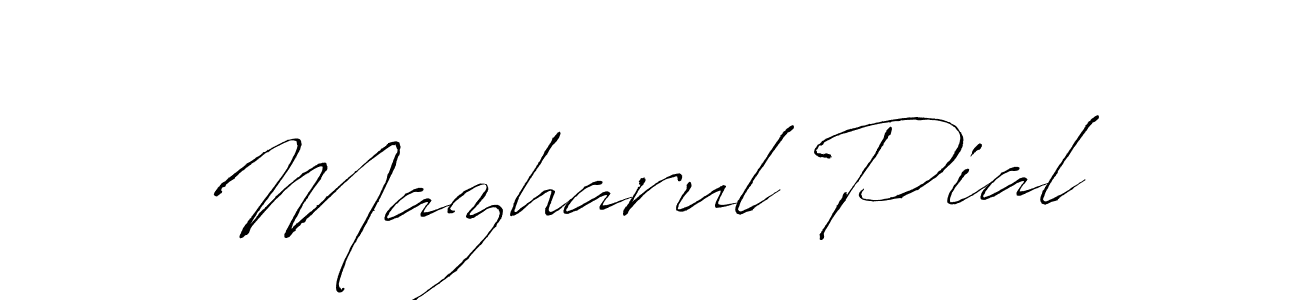 You should practise on your own different ways (Antro_Vectra) to write your name (Mazharul Pial) in signature. don't let someone else do it for you. Mazharul Pial signature style 6 images and pictures png