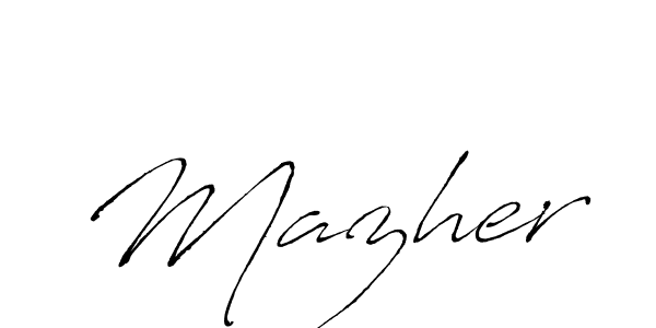 Make a beautiful signature design for name Mazher. Use this online signature maker to create a handwritten signature for free. Mazher signature style 6 images and pictures png