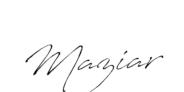 Create a beautiful signature design for name Maziar. With this signature (Antro_Vectra) fonts, you can make a handwritten signature for free. Maziar signature style 6 images and pictures png