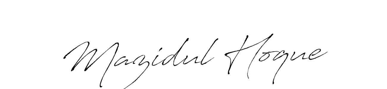 Make a beautiful signature design for name Mazidul Hoque. With this signature (Antro_Vectra) style, you can create a handwritten signature for free. Mazidul Hoque signature style 6 images and pictures png