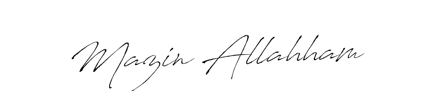 Use a signature maker to create a handwritten signature online. With this signature software, you can design (Antro_Vectra) your own signature for name Mazin Allahham. Mazin Allahham signature style 6 images and pictures png