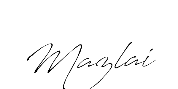 Design your own signature with our free online signature maker. With this signature software, you can create a handwritten (Antro_Vectra) signature for name Mazlai. Mazlai signature style 6 images and pictures png