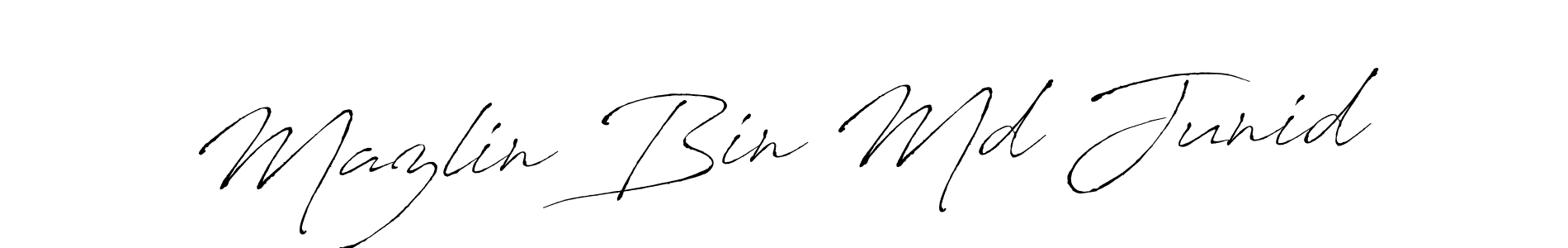 Use a signature maker to create a handwritten signature online. With this signature software, you can design (Antro_Vectra) your own signature for name Mazlin Bin Md Junid. Mazlin Bin Md Junid signature style 6 images and pictures png