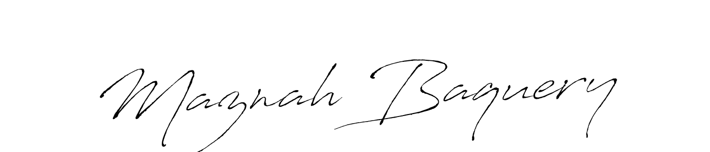 Maznah Baquery stylish signature style. Best Handwritten Sign (Antro_Vectra) for my name. Handwritten Signature Collection Ideas for my name Maznah Baquery. Maznah Baquery signature style 6 images and pictures png