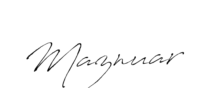 Also we have Maznuar name is the best signature style. Create professional handwritten signature collection using Antro_Vectra autograph style. Maznuar signature style 6 images and pictures png