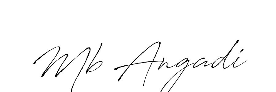 Mb Angadi stylish signature style. Best Handwritten Sign (Antro_Vectra) for my name. Handwritten Signature Collection Ideas for my name Mb Angadi. Mb Angadi signature style 6 images and pictures png