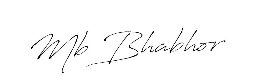 Make a beautiful signature design for name Mb Bhabhor. With this signature (Antro_Vectra) style, you can create a handwritten signature for free. Mb Bhabhor signature style 6 images and pictures png