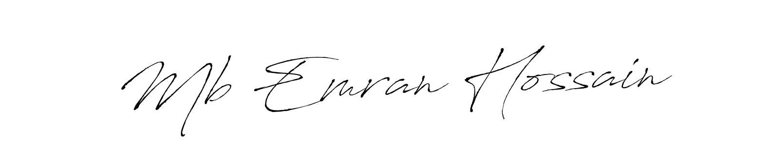 It looks lik you need a new signature style for name Mb Emran Hossain. Design unique handwritten (Antro_Vectra) signature with our free signature maker in just a few clicks. Mb Emran Hossain signature style 6 images and pictures png