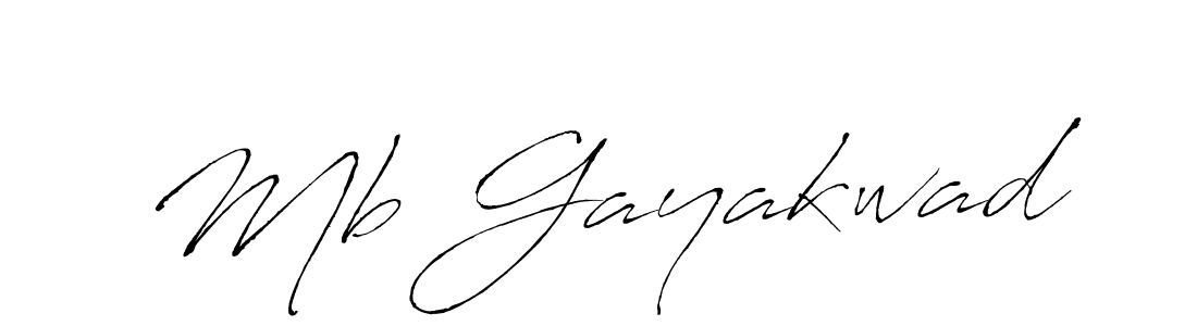 Design your own signature with our free online signature maker. With this signature software, you can create a handwritten (Antro_Vectra) signature for name Mb Gayakwad. Mb Gayakwad signature style 6 images and pictures png