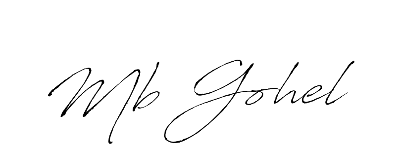 How to make Mb Gohel name signature. Use Antro_Vectra style for creating short signs online. This is the latest handwritten sign. Mb Gohel signature style 6 images and pictures png