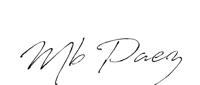 Design your own signature with our free online signature maker. With this signature software, you can create a handwritten (Antro_Vectra) signature for name Mb Paez. Mb Paez signature style 6 images and pictures png